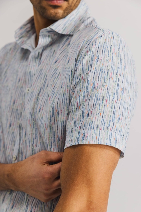 State of Art shirt ss print slub